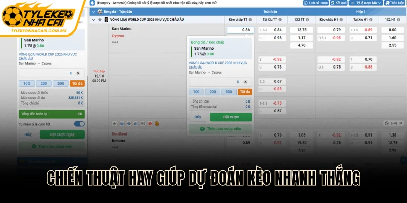 Chiến thuật hay giúp dự đoán kèo nhanh thắng